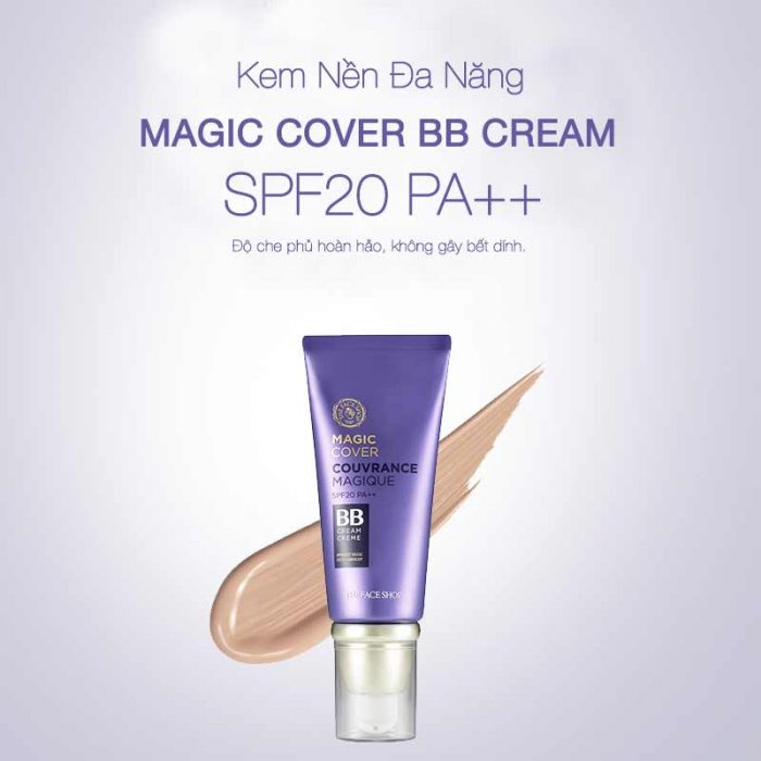 Kem Nền Đa Năng MAGIC COVER BB CREAM the face shop SPF20 pa 45ml