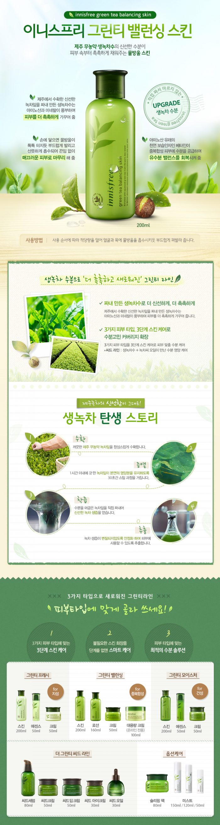Nước hoa hồng trà xanh Innisfree Green Tea Balancing Skin Innisfree