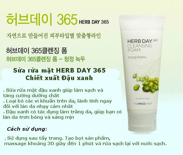 Sữa rửa mặt 365 The Face Shop Hàn Quốc