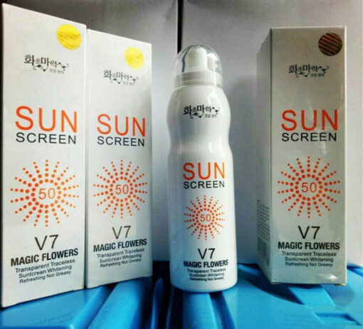 Xịt Chống Nắng Sunscreen V7 Magic Flowers Spf 50+ – 【Mỹ Phẩm Hàn Quốc】