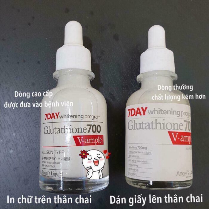 Huyết Thanh Trắng Da 7 Day Whitening Program Glutathione 700 V-Ample