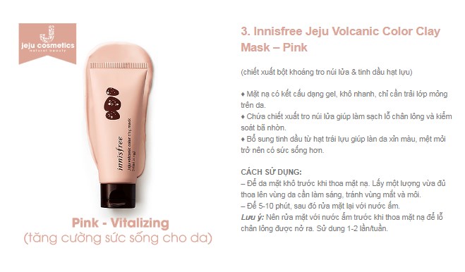 Mặt Nạ Innisfree Jeju Volcanic Color Clay Mask width=