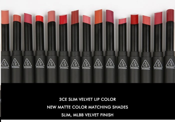 Son 3CE Slim Velvet Lip Color mẫu mới 2018