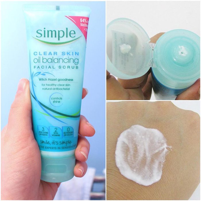 Tẩy da Chết Simple Clear Skin Oil Balancing Facial Scrub