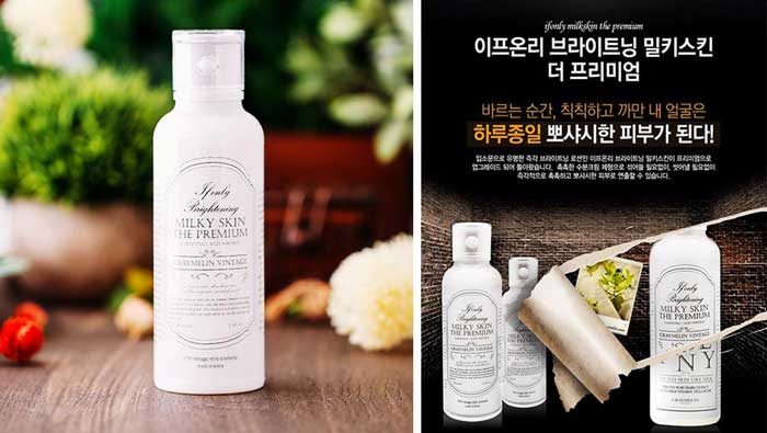 Kem Dưỡng Trắng Da milky skin the premium whitening anti wrinkle graymelin vintage