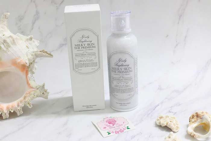 Kem Dưỡng Trắng Da milky skin the premium whitening anti wrinkle graymelin vintage