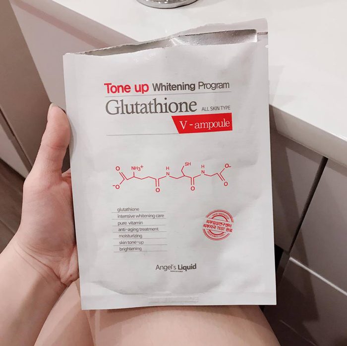 Mặt Nạ Tone Up Whitening Program Glutathione V-Ampoule
