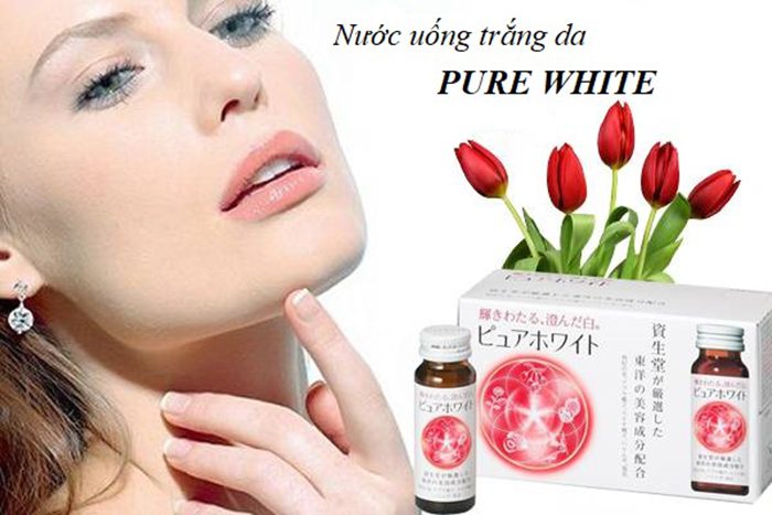 Nước uống trắng da shiseido collagen pure white