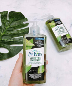 sua rua mat cho da dau mun st ives clarifying clarifiant green tea cleanser 7