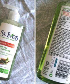 sua rua mat cho da dau mun st ives clarifying clarifiant green tea cleanser 9