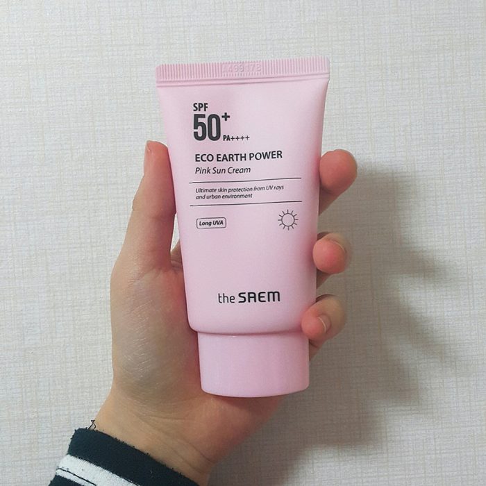 Kem chống nắng The SAEM Eco Earth Power Pink Sun Cream SPF50+ PA++++