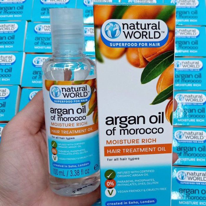 Dầu Dưỡng Tóc Natural World Argan Oil of Morocco Hair Treatment Oil