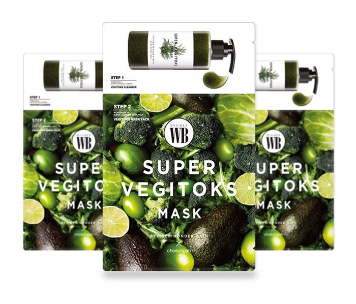 Mặt nạ rau củ thải độc Byvibes Wonder Bath Super Vegitoks Mask Step