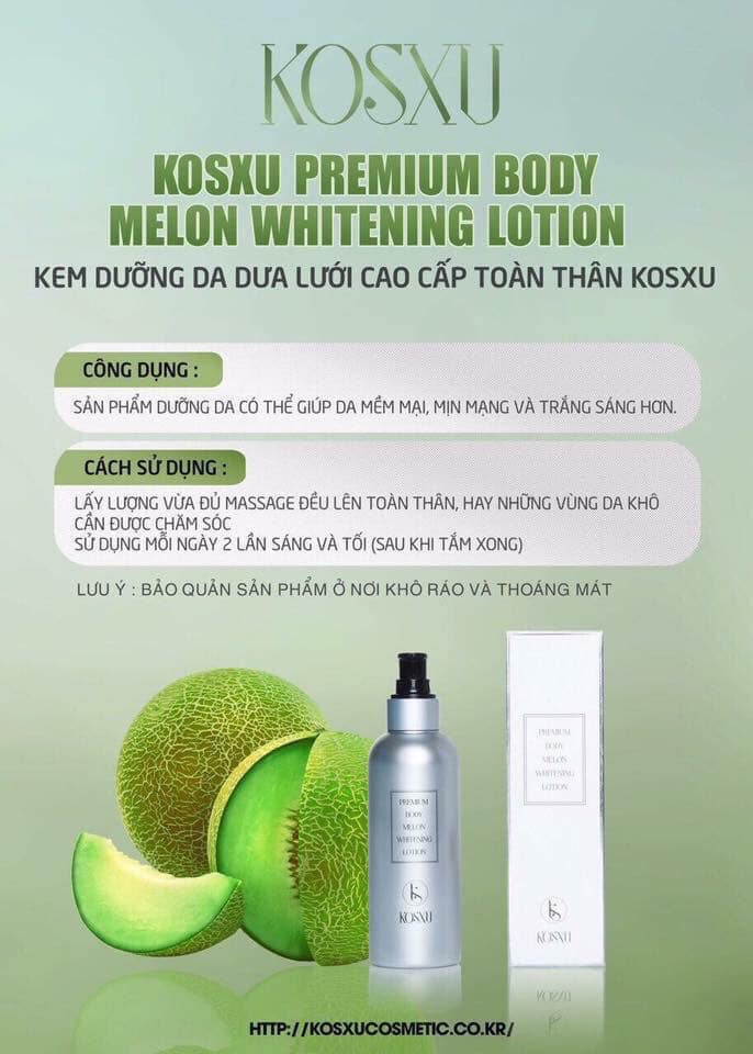 Kosxu Premium Body Melon Whitening Lotion