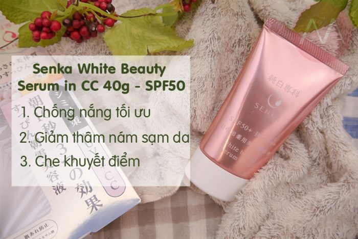 Serum Dưỡng Trắng Da Senka White Beauty Serum In CC SPF50+ PA++++