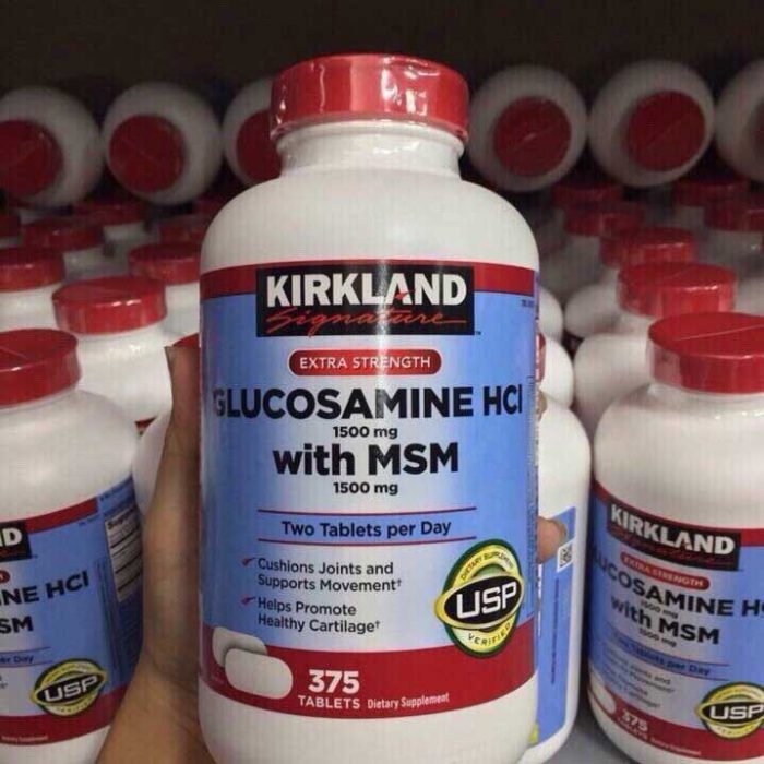 Viên uống bổ khớp Kirkland Signature Glucosamine with MSM