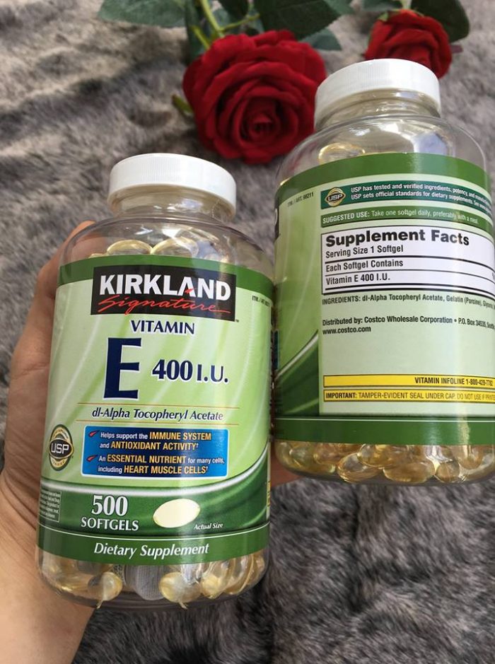 Viên uống Kirkland Signature Vitamin E 400 I.U