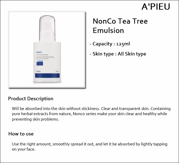 Sữa Dưỡng A'pieu Nonco Tea Tree Emulsion