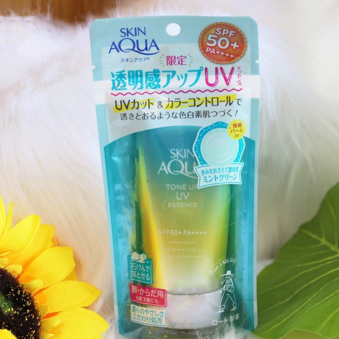Kem chống nắng Skin Aqua Tone Up UV Essence Mint Green Limited