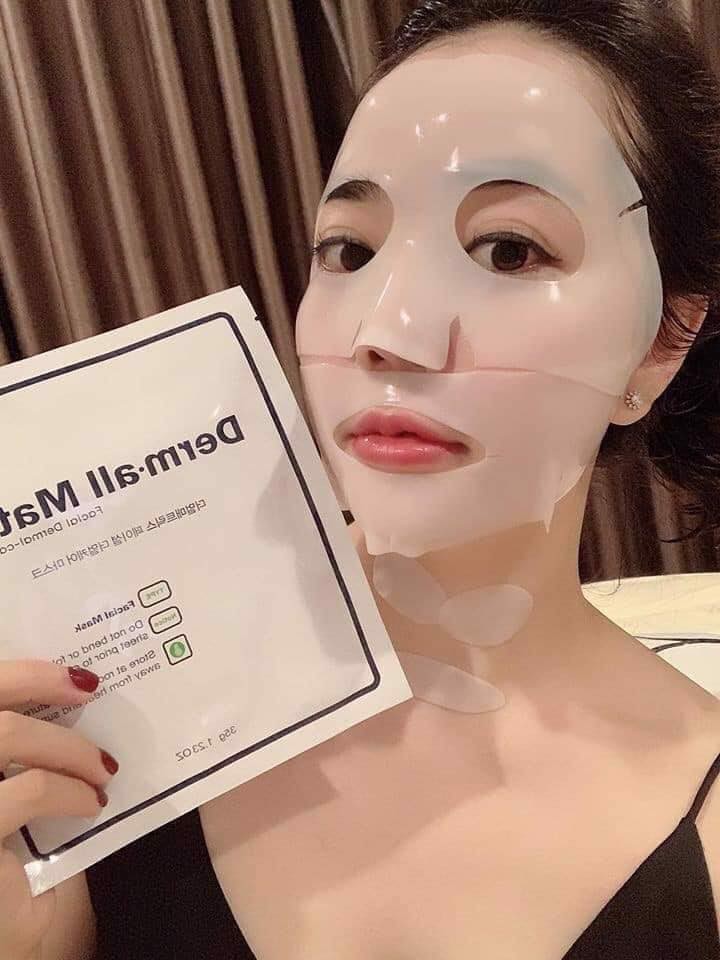 Review Mặt Nạ Derm all Matrix Facial Dermal care Mask】