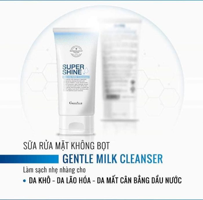 Sữa rửa mặt Cosmeheal Super Shine Gentle Milk Cleanser