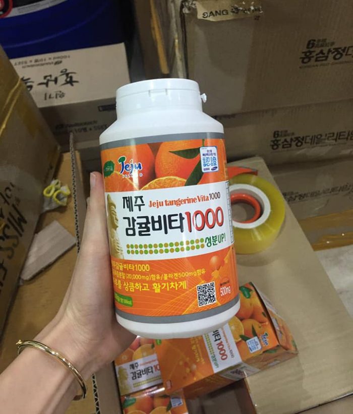 Viên ngậm vitamin c Jeju Tangerine Vita 1000