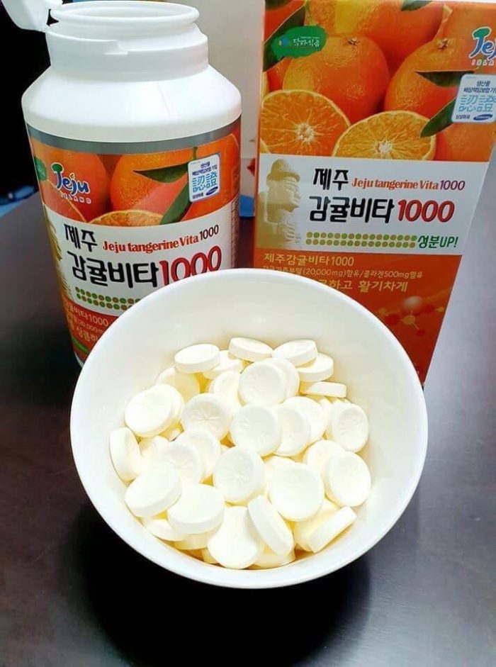 Viên ngậm vitamin c Jeju Tangerine Vita 1000