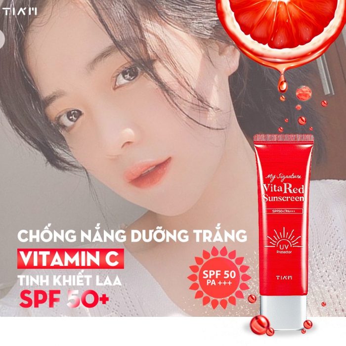 Kem chống nắng Tiam My Signature Vita Red Sunscreen SPF 50/PA+++