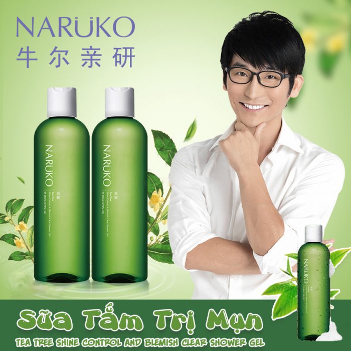 Sữa Tắm Naruko Tea Tree Shine Control & Blemish Clear Shower Gel