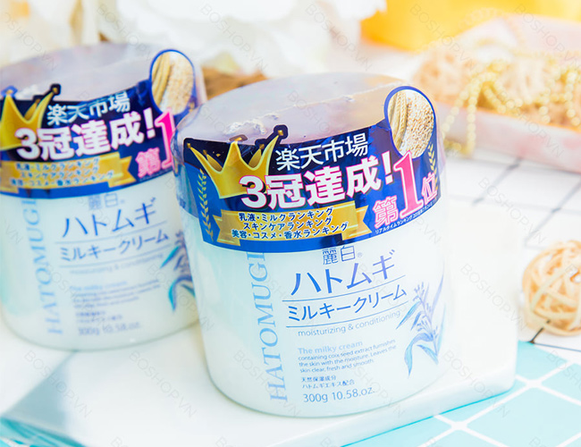 Kem Dưỡng Hatomugi Moisturizing & Conditioning The Milky Cream
