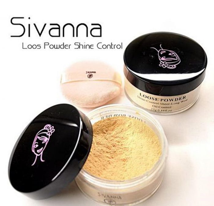 phấn phủ SIVANNA Loose Powder Shine-Control Sheer-Long Wear Oil Control