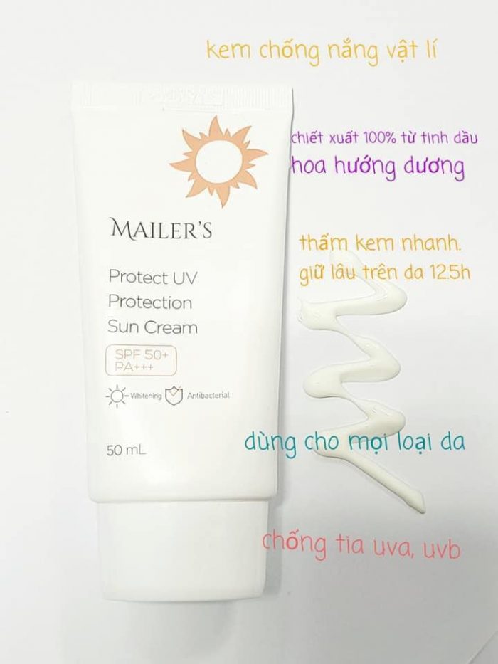 Kem Chống Nắng Mailer’s Protect UV Protection Sun Cream