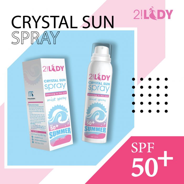 Xịt Chống Nắng 2!Lady Crystal Sun Spray