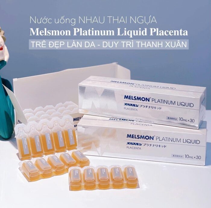 Nước uống nhau thai Melsmon Platinum Liquid Placenta