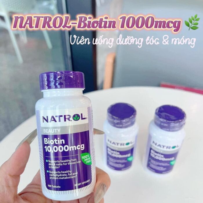 Viên Uống Mọc Tóc Natrol Biotin 10000mcg Maximum Strength