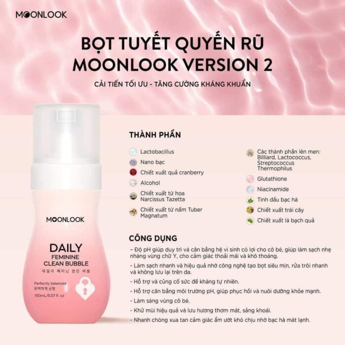 Dung Dịch Vệ Sinh MoonLook Daily Feminine Clean Bubble