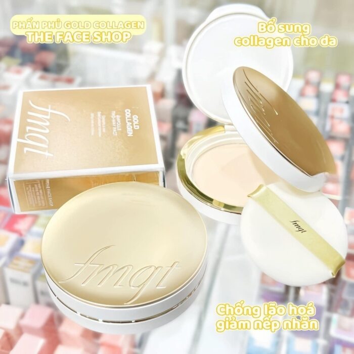 Phấn nén Gold Collagen Ampoule Two-Way Pact Fmgt