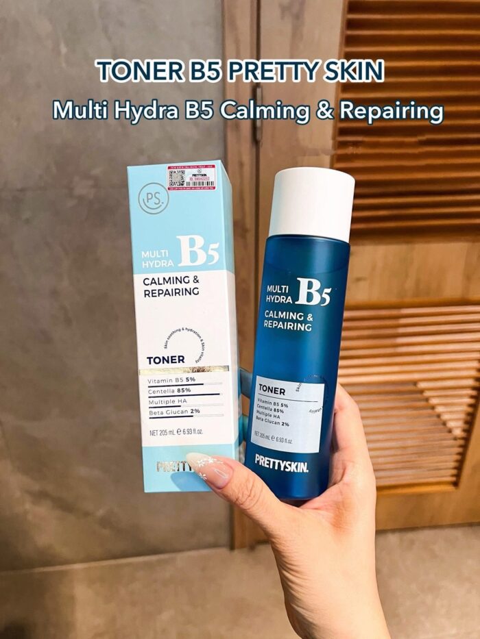 Nước hoa hồng Prettyskin Multi Hydra B5 Calming & Repairing Toner