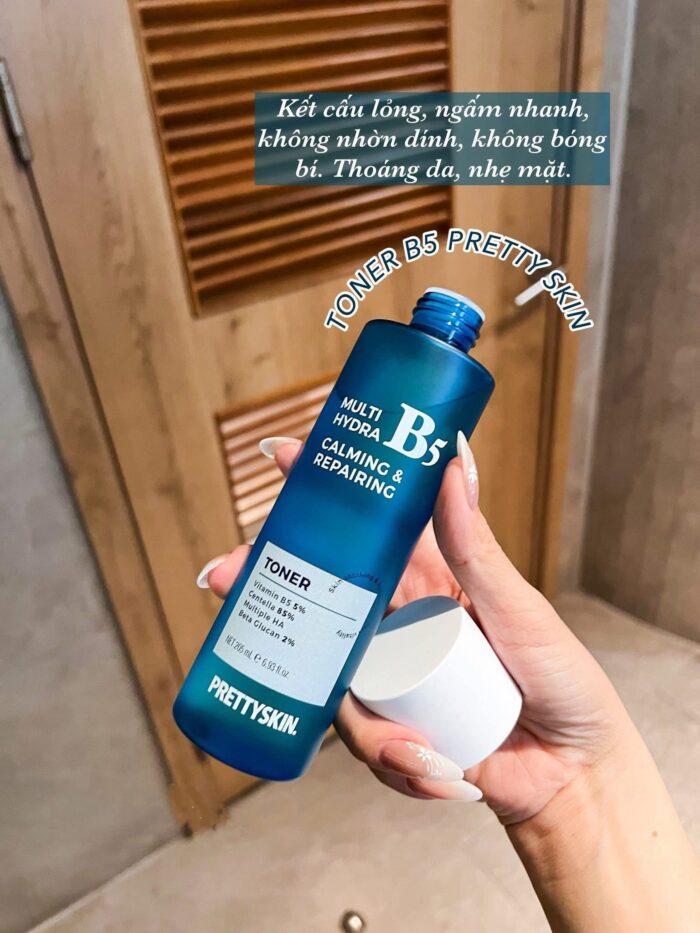 Nước hoa hồng Prettyskin Multi Hydra B5 Calming & Repairing Toner