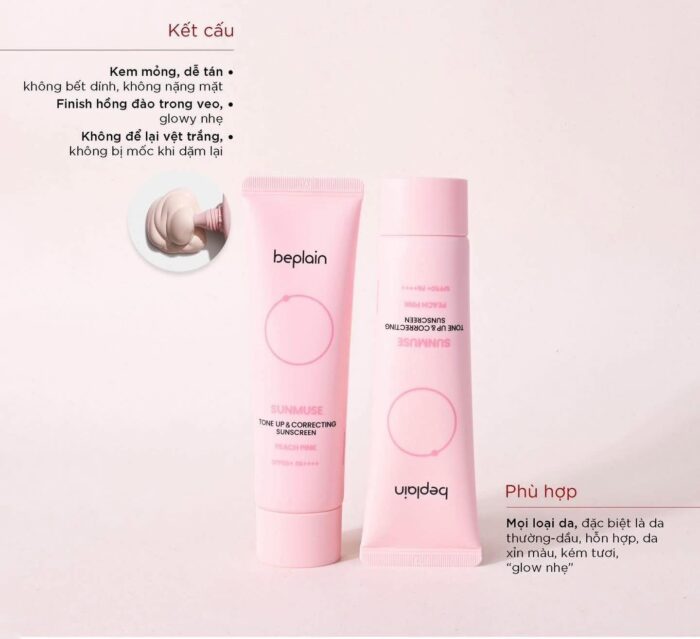 Kem Chống Nắng Beplain Sunmuse Tone Up & Correcting Matte Sunscreen