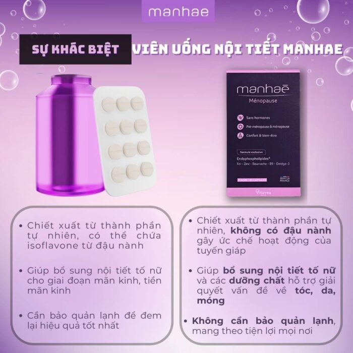 Viên uống Manhae Menopause cân bằng nội tiết tố