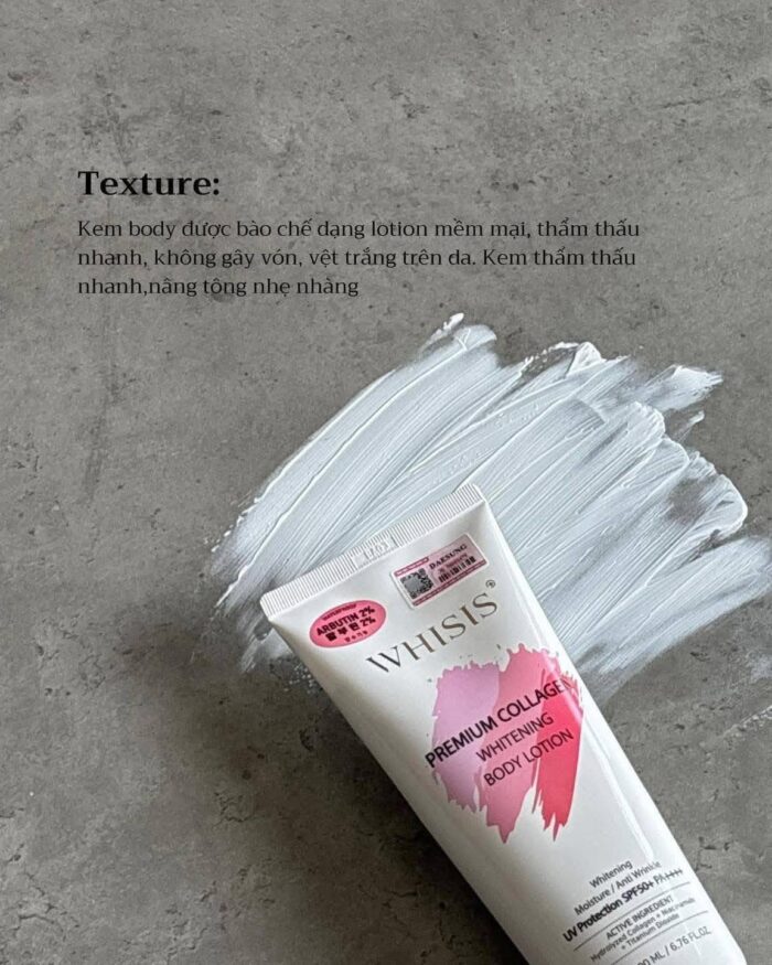 Kem Whisis premium collagen whitening body lotion