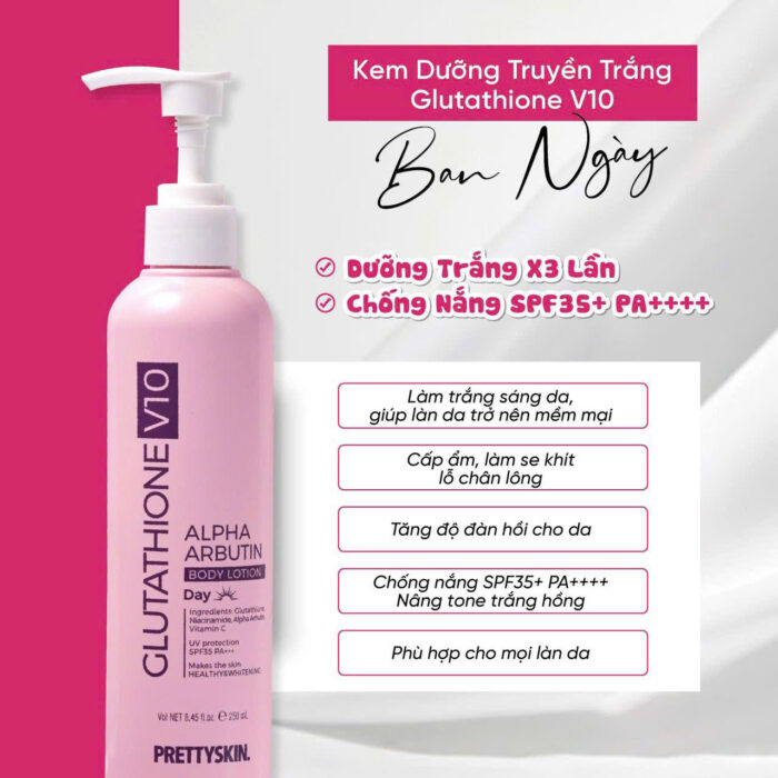 Kem Dưỡng Trắng Body PrettySkin Retinol Glutathione