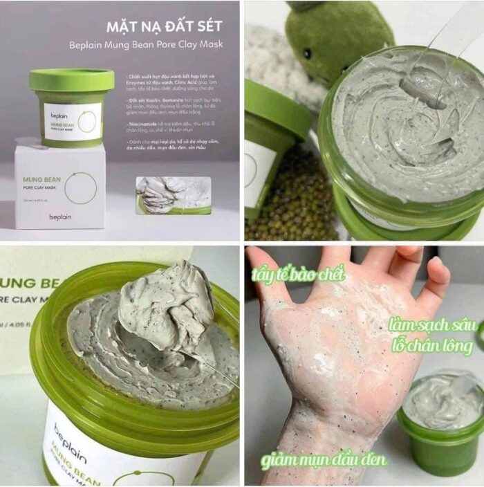 Mặt nạ đất sét Beplain Mung Bean Pore Clay Mask