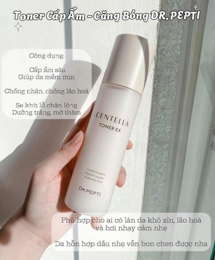 Nước hoa hồng Dr Pepti Centella Toner Mẫu Mới