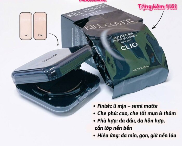 Phấn Nước Clio Kill Cover Cushion Mẫu Mới