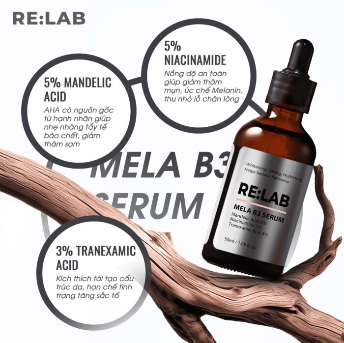 Serum Relab Mela B3 Dưỡng Trắng Mờ Nám Mụn