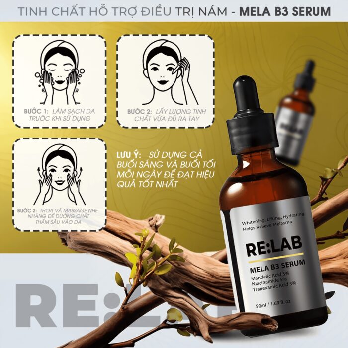 Serum Relab Mela B3 Dưỡng Trắng Mờ Nám Mụn
