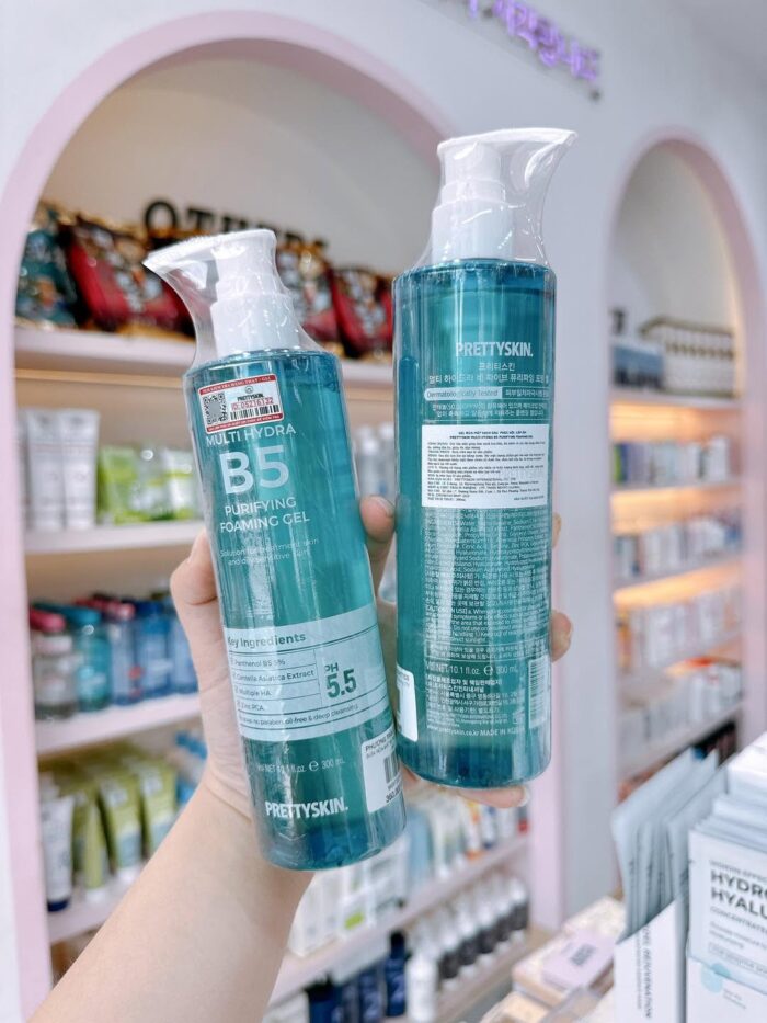 Sữa rửa mặt PrettySkin Multi Hydra B5 Purifying Foaming Gel
