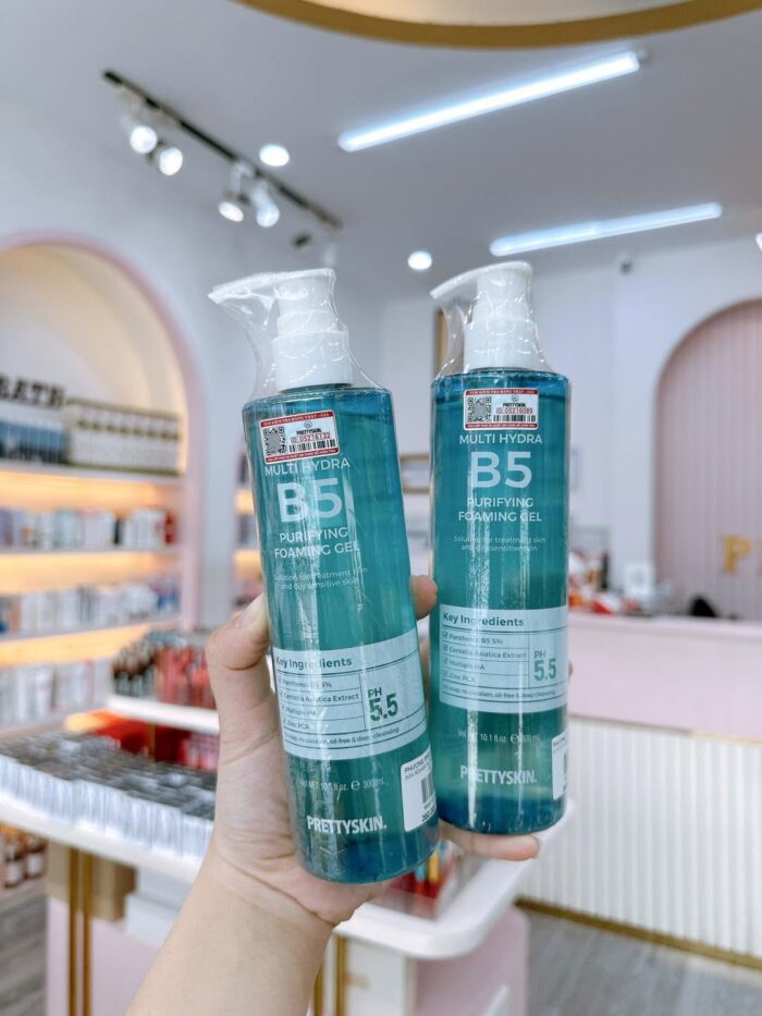 Sữa rửa mặt PrettySkin Multi Hydra B5 Purifying Foaming Gel